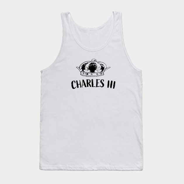 Charles III || Black Version Tank Top by Mad Swell Designs